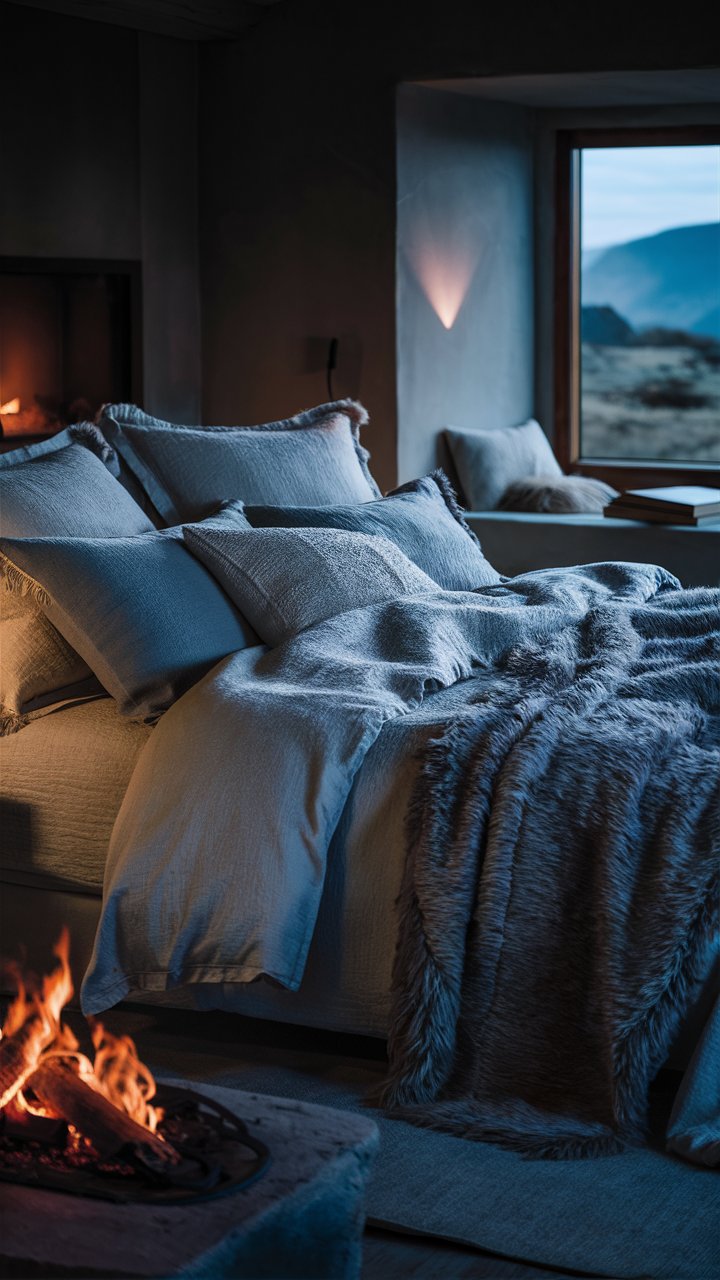 Cozy retreat with elegant bedding choices BEDROOM