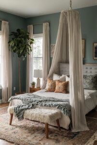 Read more about the article How to style your bed with a decorative canopy or drapery?