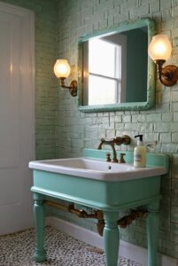 Read more about the article What are some creative ways to repurpose old items as bathroom sinks?