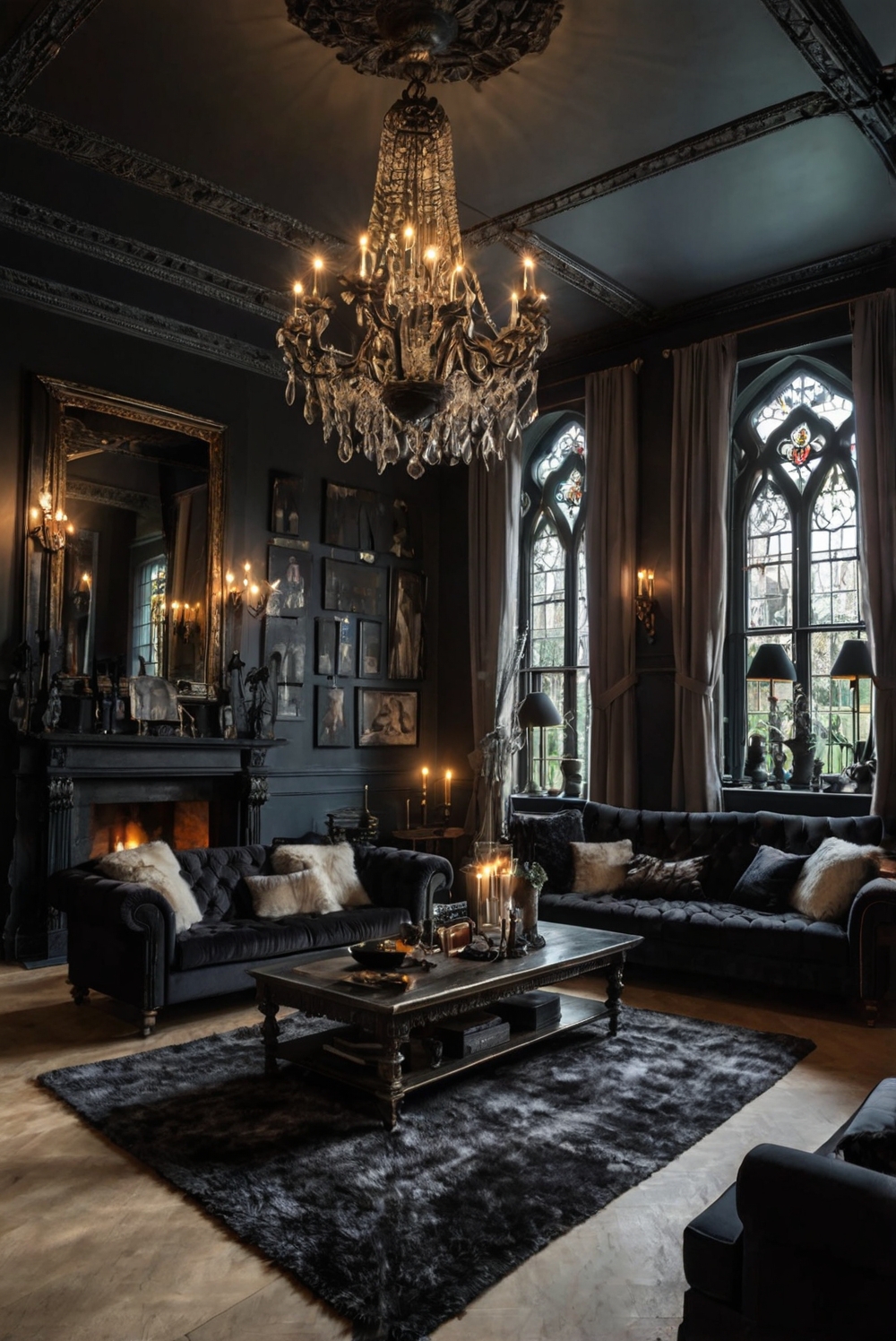 Gothic furniture, Dark decor, Gothic lighting, Victorian furniture, Gothic interior design