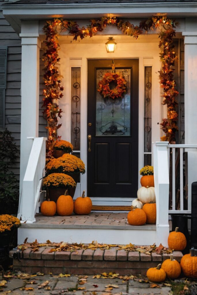 Fall porch decor, Outdoor fall decorations, Autumn front porch, Decorating for fall, Porch makeover