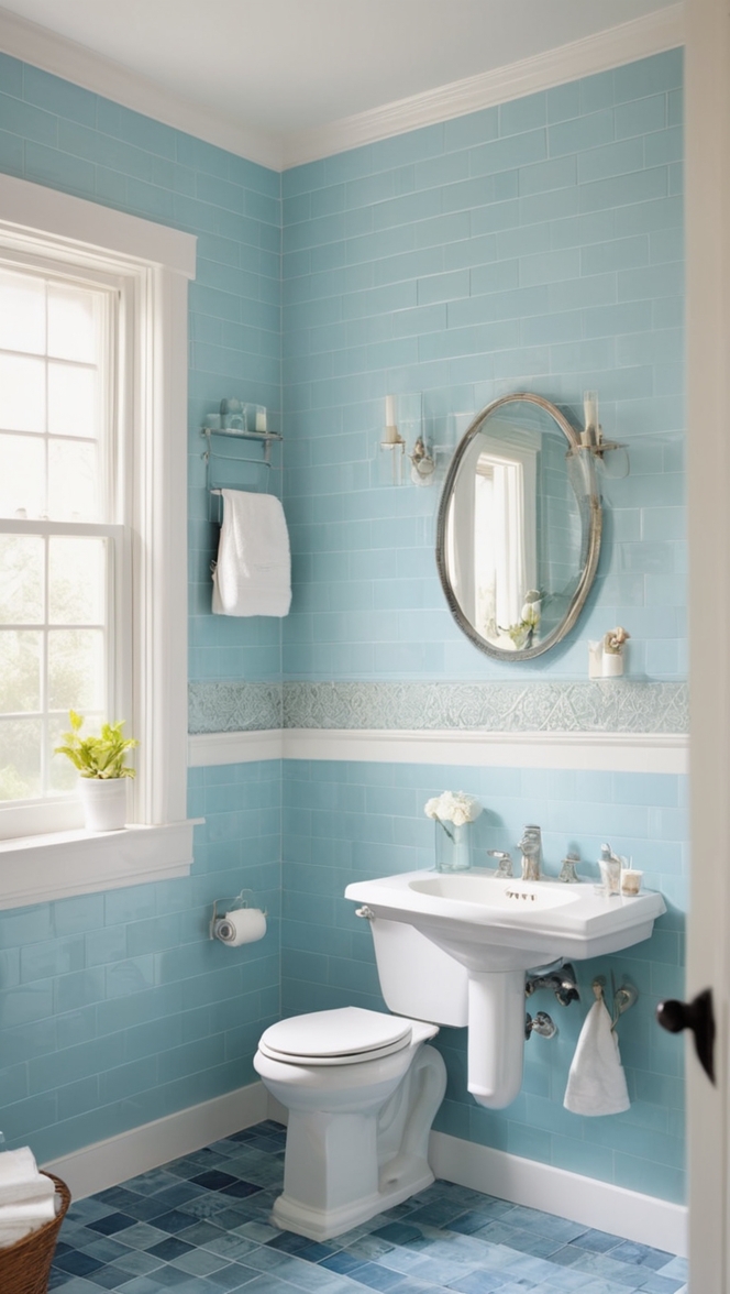 blue bathroom tiles, navy blue bathroom tiles, blue mosaic bathroom tiles, light blue bathroom tiles, blue subway tiles bathroom