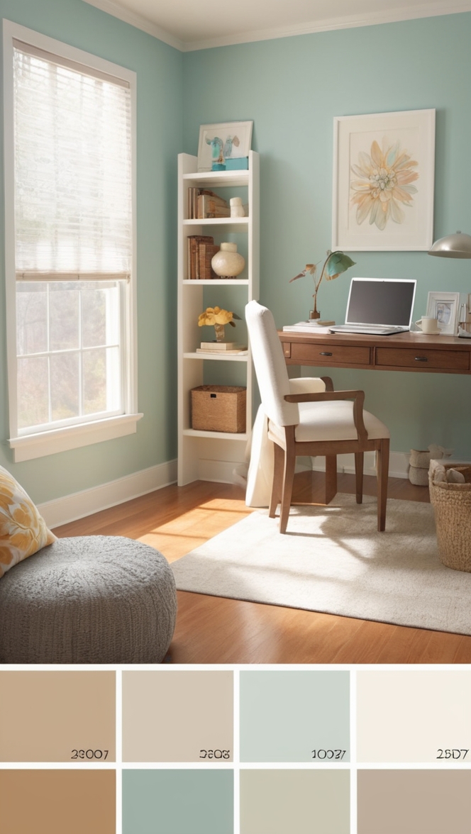 cozy home office, work from home, home office ideas, comfortable office setup, home office decor