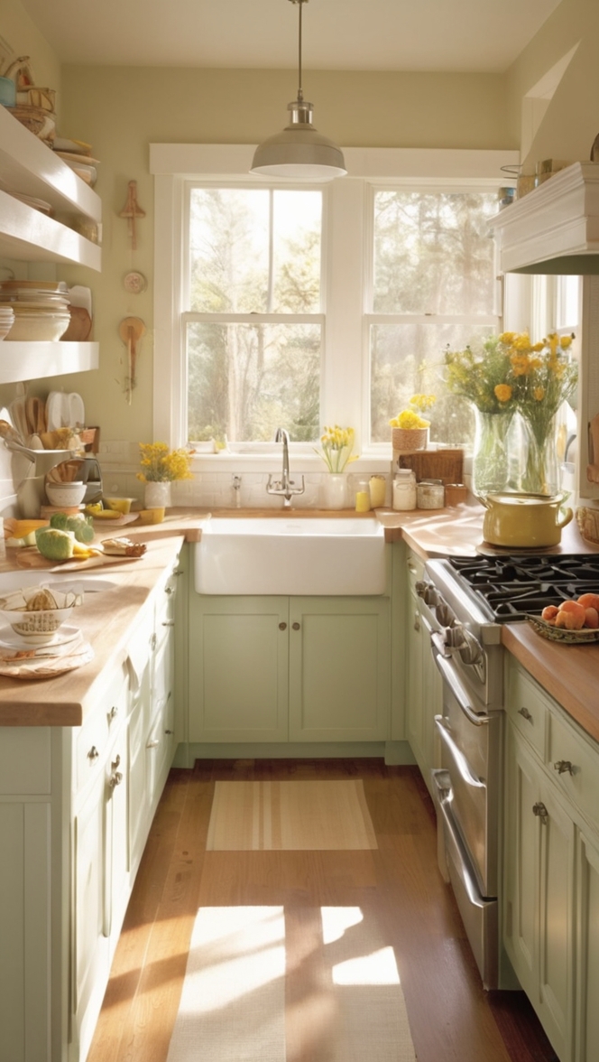 cozy, cottage, kitchen, renovation, farmhouse 