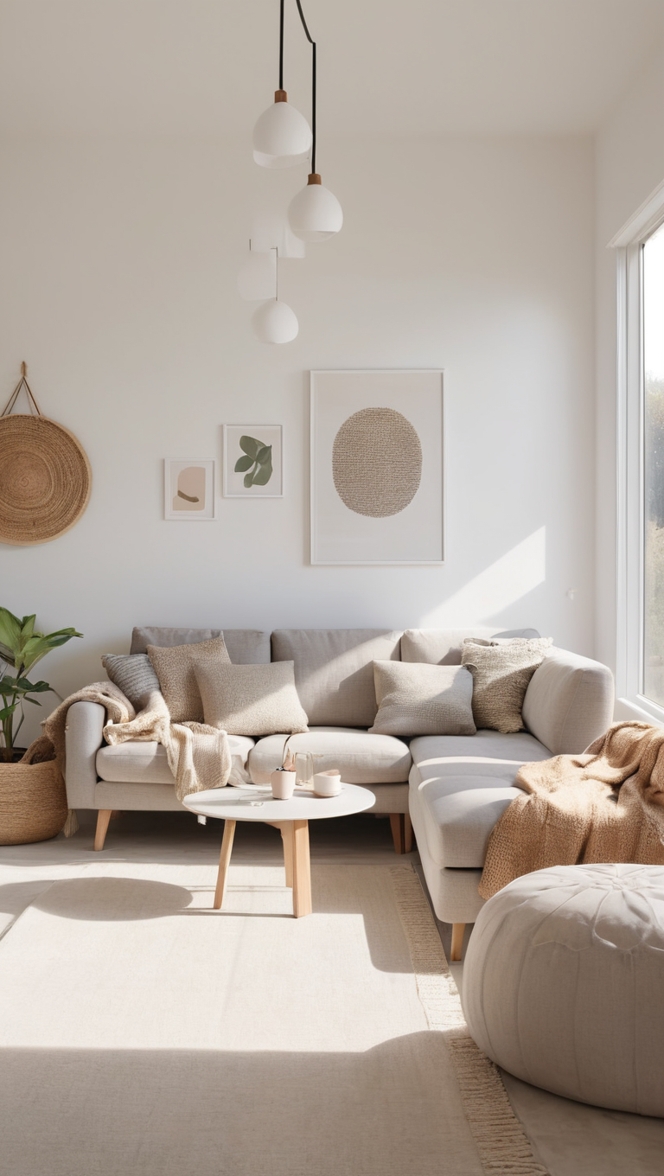 cozy living room decor, minimalist home design, modern minimalist interior, simple living room ideas, contemporary living room furniture 