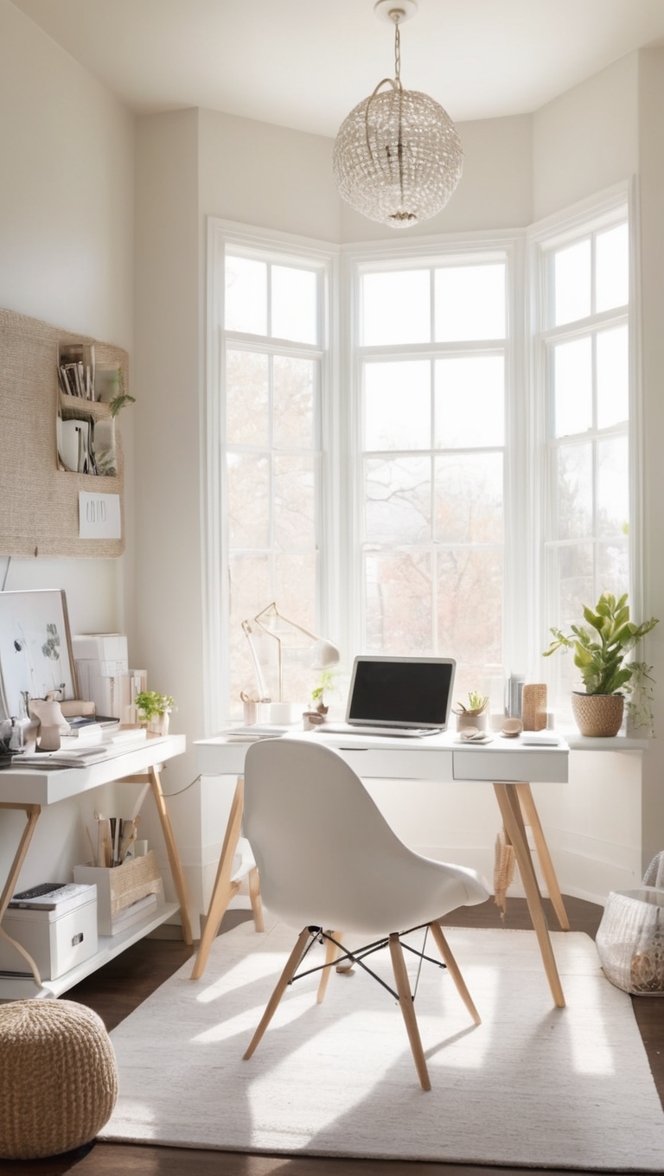 home office decor, modern home office, stylish home office, minimalist office design, elegant workspace 