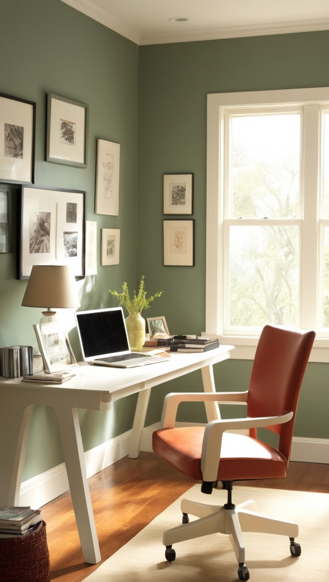 home office decor ideas, home office design ideas, home office color schemes, cozy home office, wall color ideas 