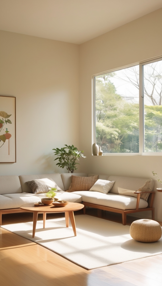 japanese living room decor, japanese interior design, minimalist home decor, modern japanese design, contemporary asian living room