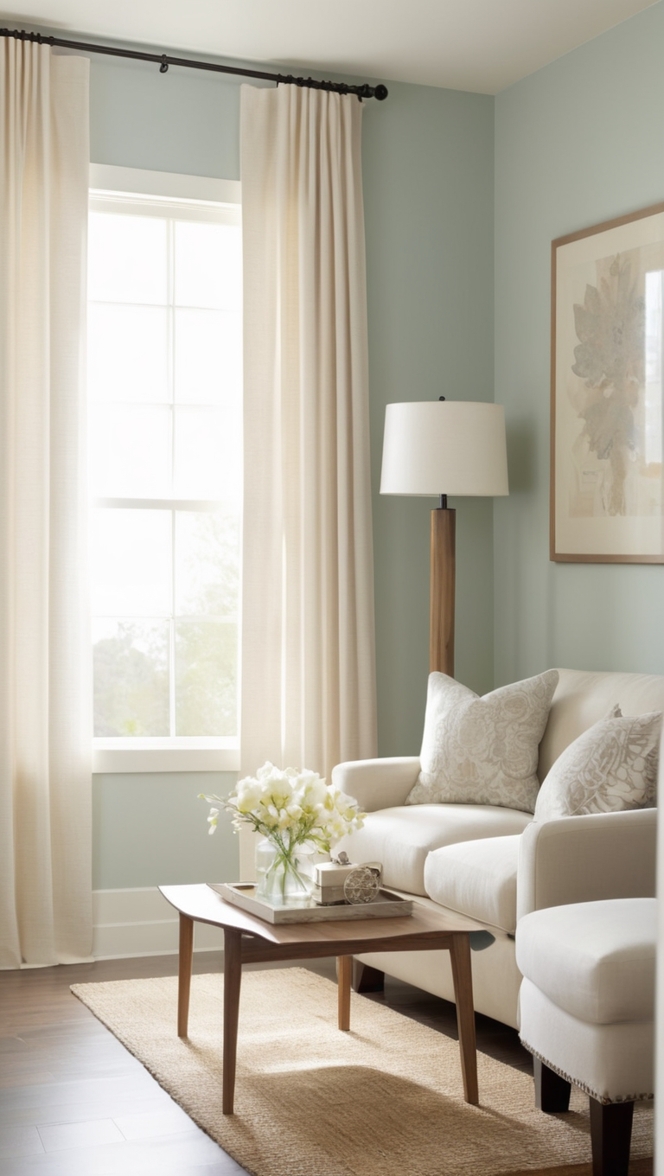 curtains, window treatments, home decor, interior design, modern living room