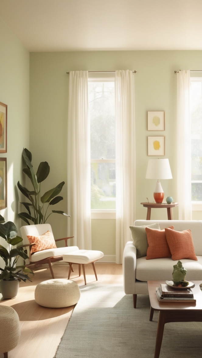 retro living room design, minimalist home decor, vintage furniture, modern minimalism, classic interior style