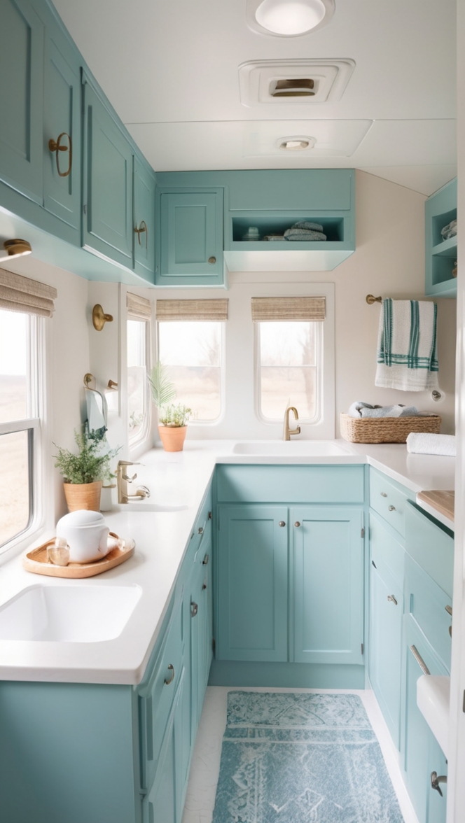 camper bathroom renovation, camper shower upgrade, camper toilet replacement, small RV bathroom renovation, mobile home bathroom remodel