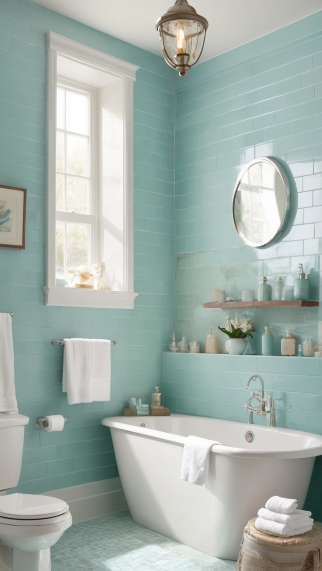 turquoise bathroom tiles, turquoise mosaic tiles, turquoise floor tiles, turquoise subway tiles, turquoise glass tiles