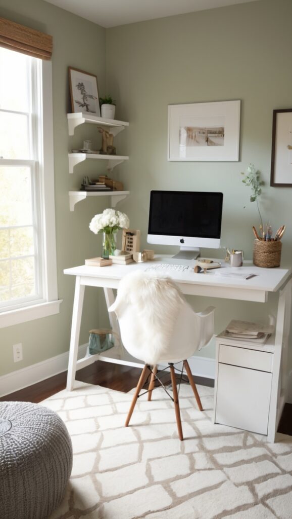 cozy home office guest room, home office renovation, office guest room ideas, home office decorating, cozy office space