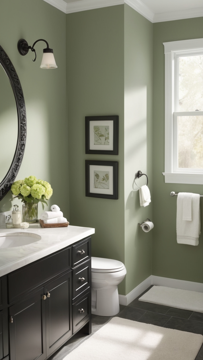 dark bathroom remodel, black and green tile, modern green bathroom, luxury black bathroom, elegant dark green palette