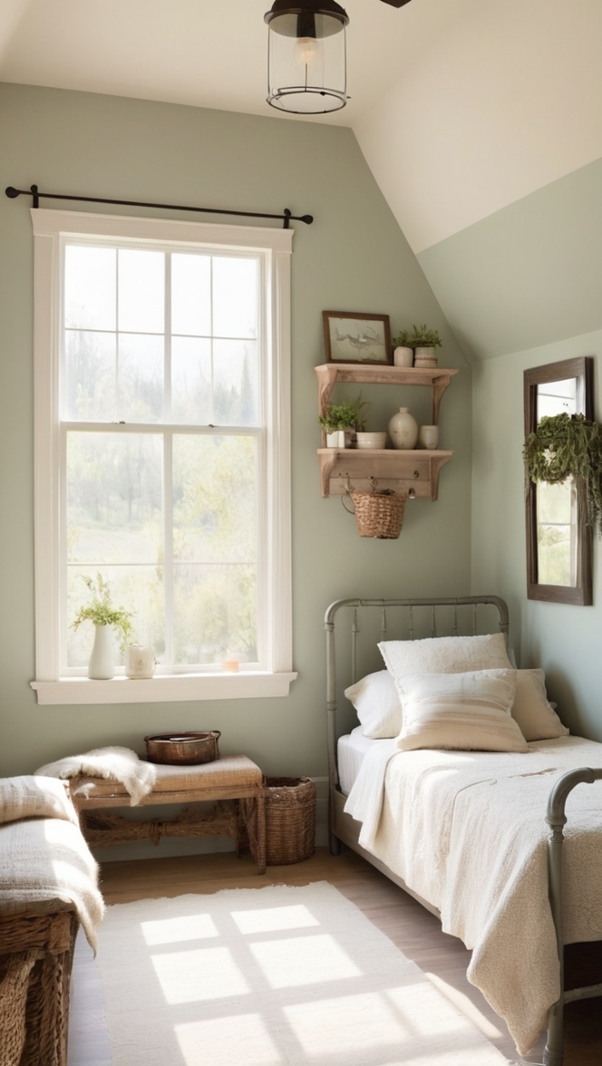 european bedroom decor, farmhouse style furniture, rustic bedroom design, vintage decor, cozy home design