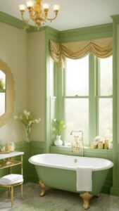 Read more about the article How can I achieve a luxurious look in my bathroom with a green and gold color scheme? ?