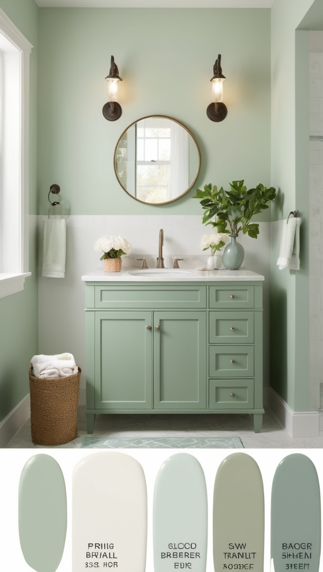 green bathroom cabinet, modern green bathroom vanity, eco-friendly bathroom vanity, stylish green vanity, custom green bathroom vanity