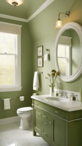 Read more about the article How can I create a cozy hunter green bathroom? ?