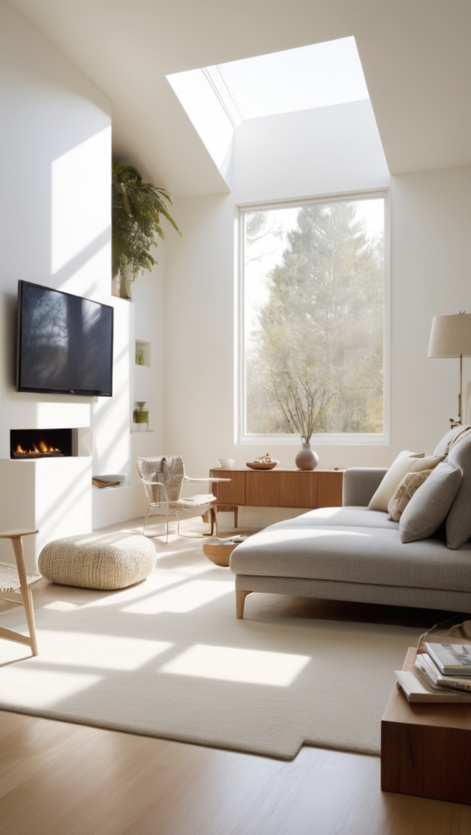 modern living room design, minimalist home decor, contemporary interior design, sleek living room, minimalist furniture 