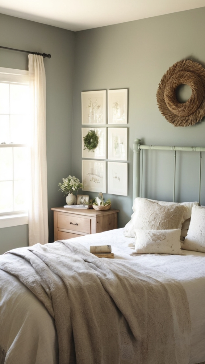 farmhouse decor, rustic bedroom, country chic, cozy retreat, vintage charm 
